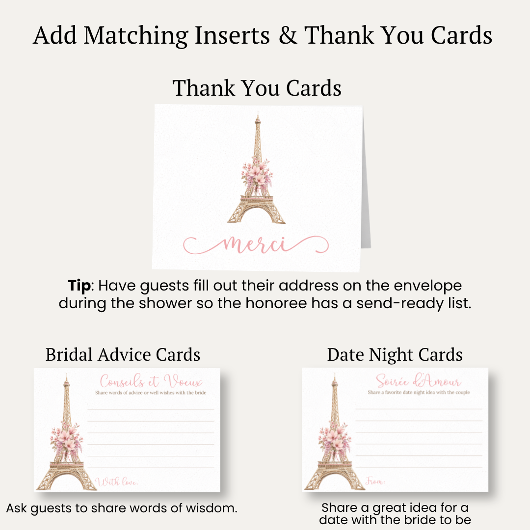 Paris Love Story Bridal Shower Invitation