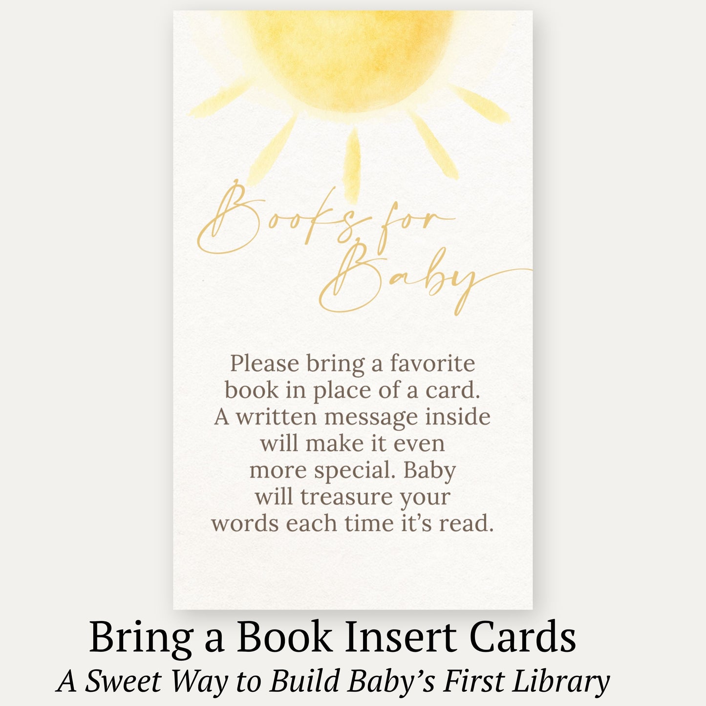 A Little Ray of Sunshine Bring a Book Card