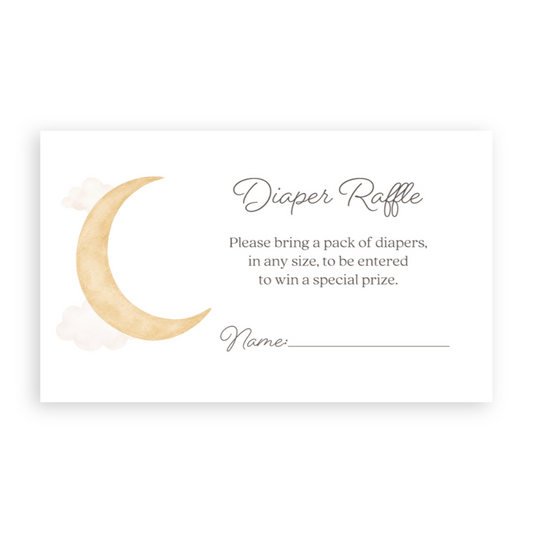 Over the Moon Neutral Diaper Raffle Ticket