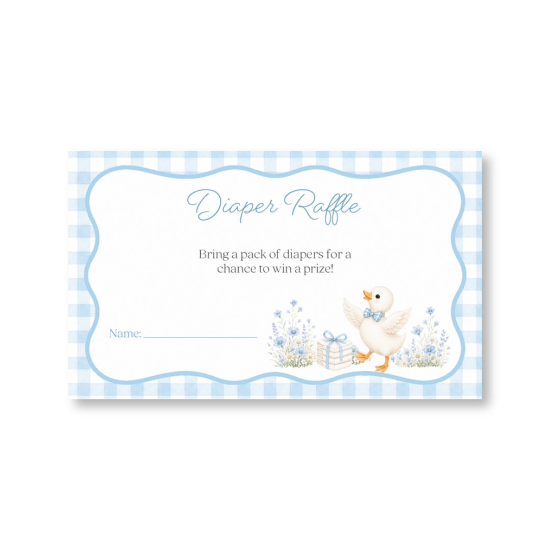 Silly Goose Diaper Raffle Ticket - Boy