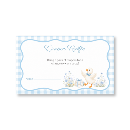 Silly Goose Diaper Raffle Ticket - Boy