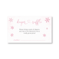 Little Snowflake Pink Diaper Raffle Ticket