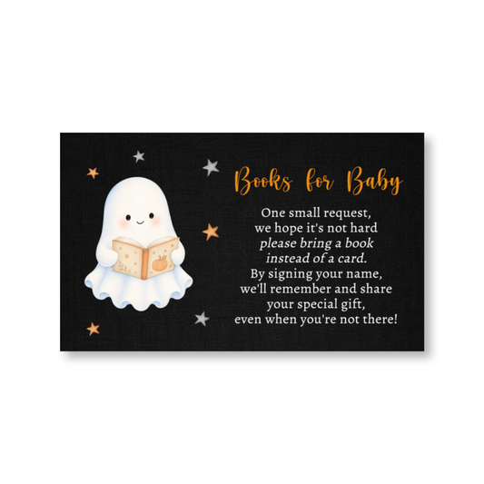 Little Boo Bring a Book Card (Black Collection)