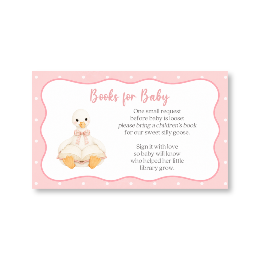 Silly Goose Bring a Book Card -Girl