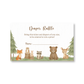 Woodland Animals Diaper Raffle Ticket