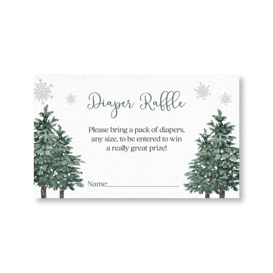 Baby It's Cold Outside Diaper Raffle Ticket