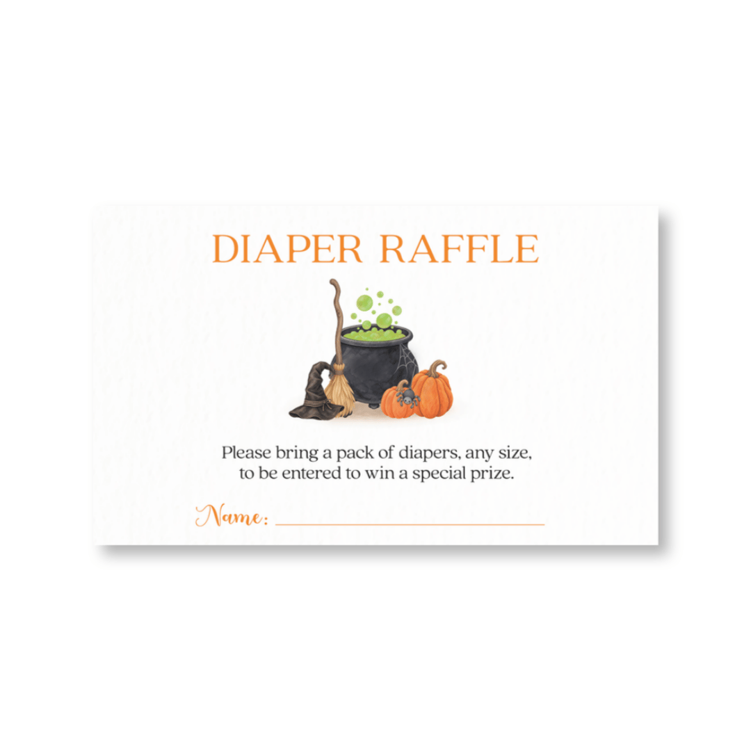 A Baby is Brewing Cauldron Diaper Raffle Ticket