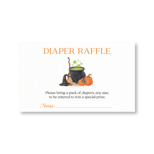 A Baby is Brewing Cauldron Diaper Raffle Ticket