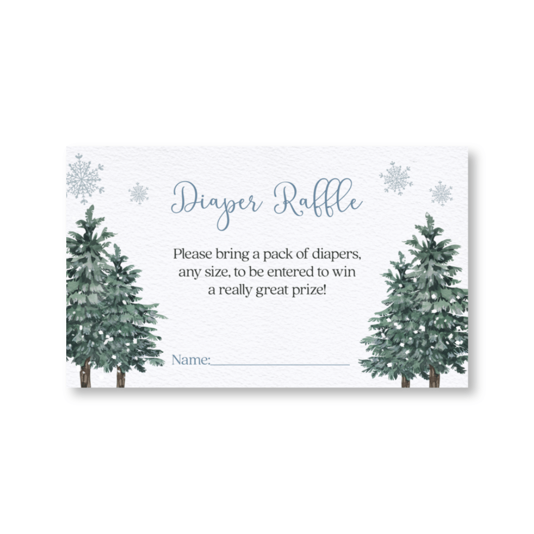 Baby It's Cold Outside Boy Diaper Raffle Ticket