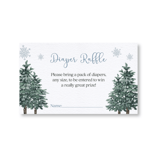 Baby It's Cold Outside Boy Diaper Raffle Ticket