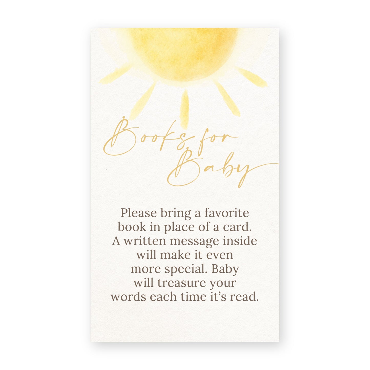 A Little Ray of Sunshine Bring a Book Card