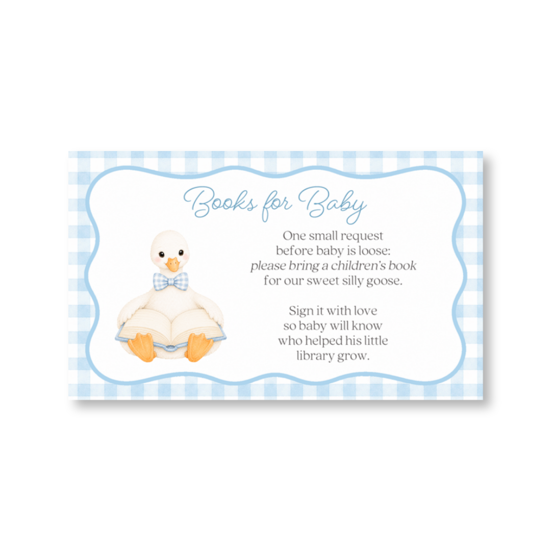 Silly Goose Bring a Book Card -Boy