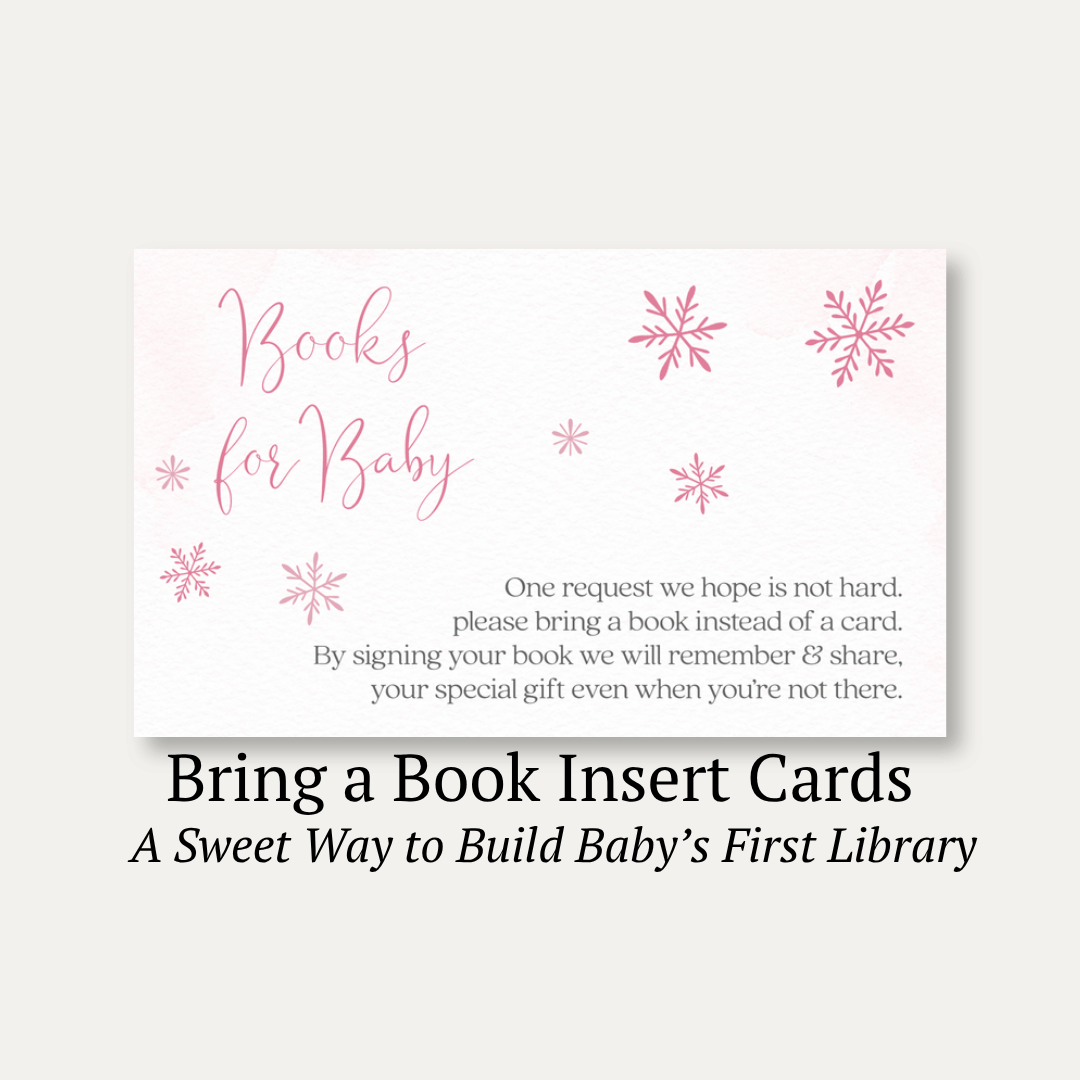 Little Snowflake Pink Bring a Book Card