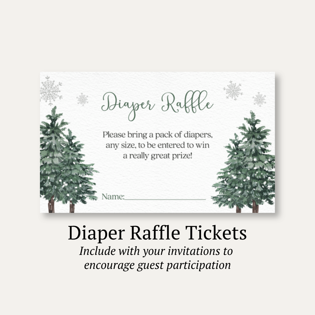 Baby It's Cold Outside Diaper Raffle Ticket