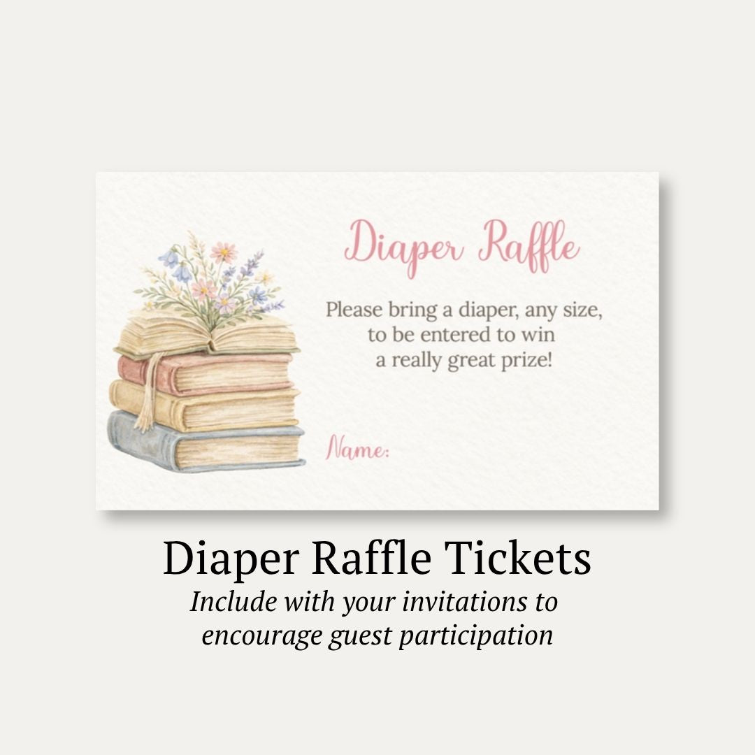 A New Chapter Girl Diaper Raffle Ticket