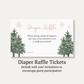 Baby It's Cold Outside Girl Diaper Raffle Ticket