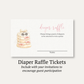 Little Boo Girl Diaper Raffle Ticket