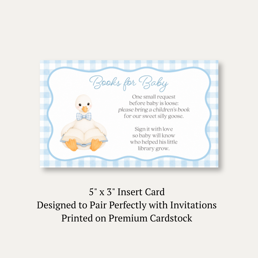 Silly Goose Bring a Book Card -Boy