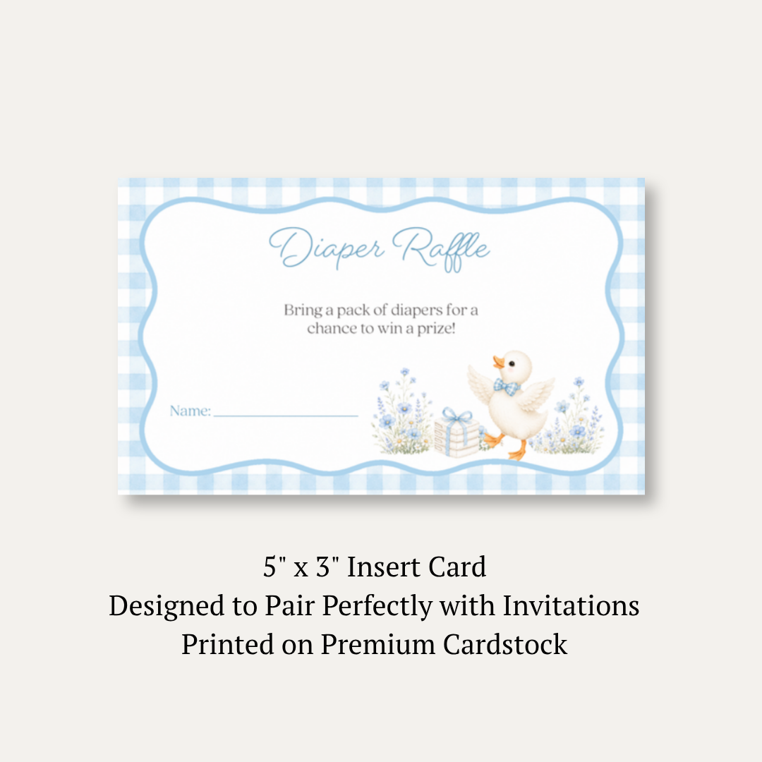 Silly Goose Diaper Raffle Ticket - Boy