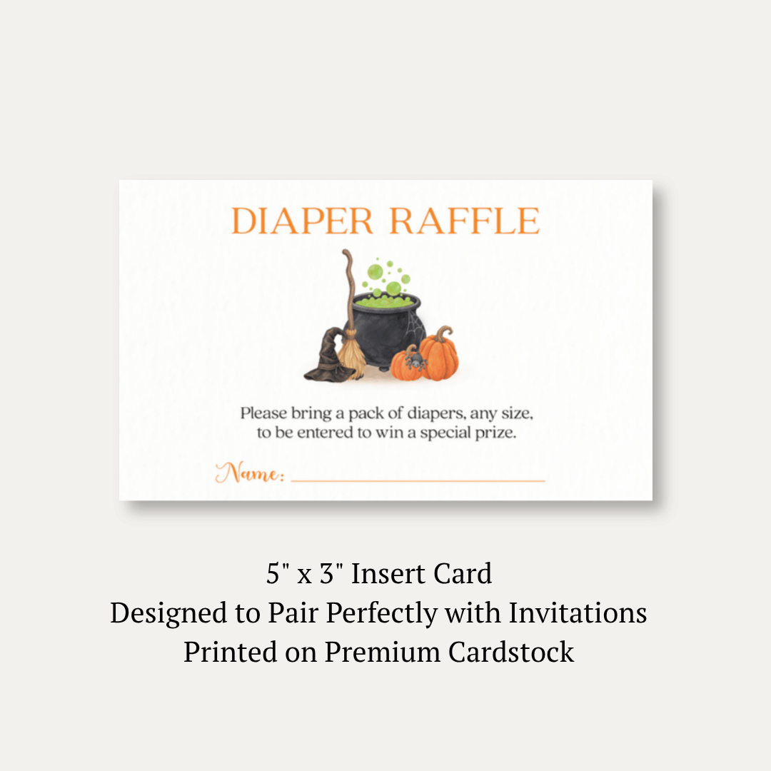 A Baby is Brewing Cauldron Diaper Raffle Ticket