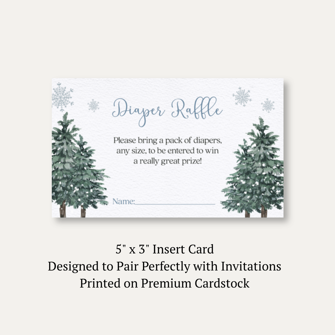 Baby It's Cold Outside Boy Diaper Raffle Ticket