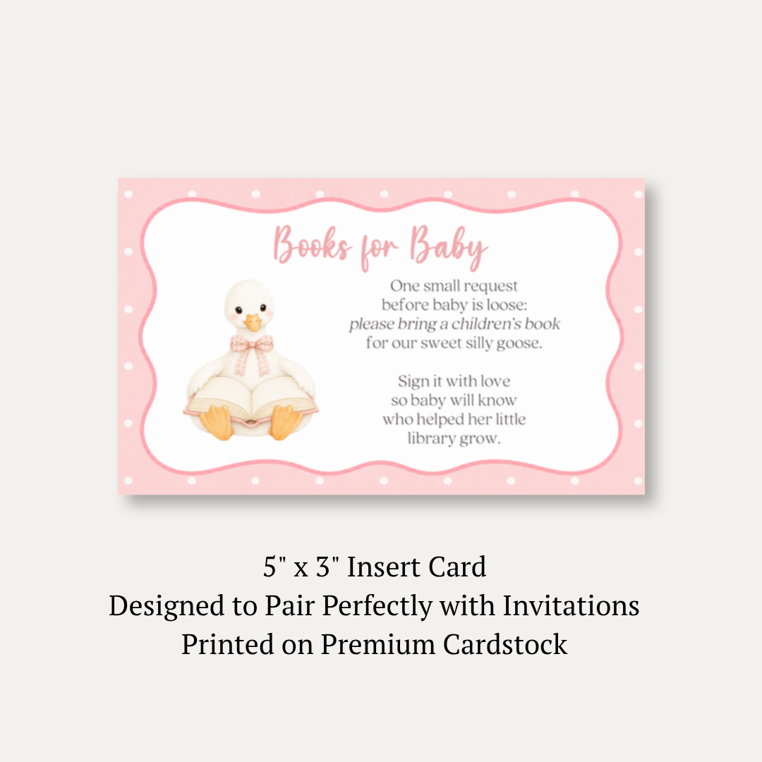 Silly Goose Bring a Book Card -Girl