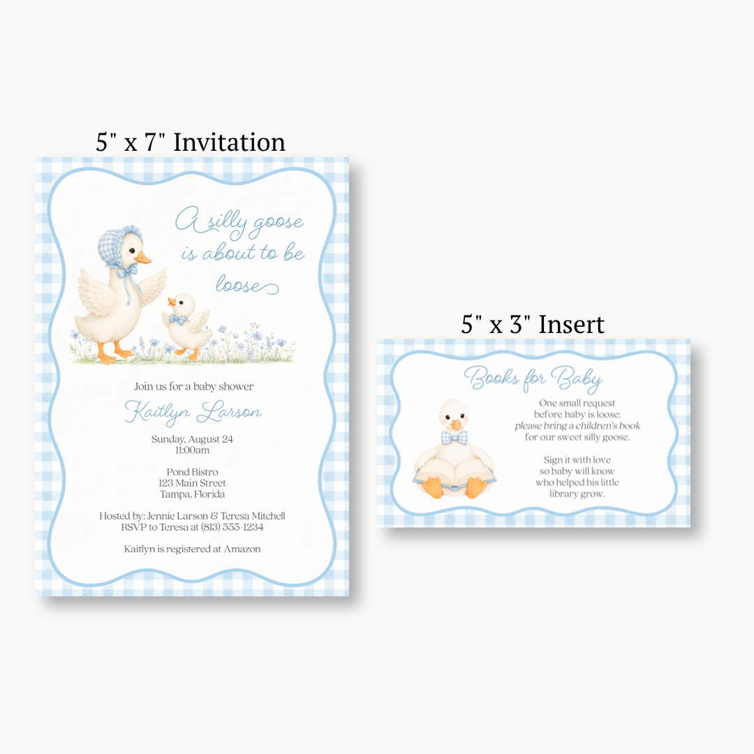 Silly Goose Bring a Book Card -Boy
