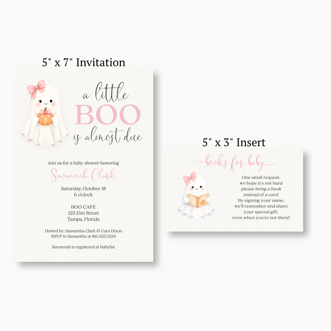 Little Boo Girl Bring a Book Card