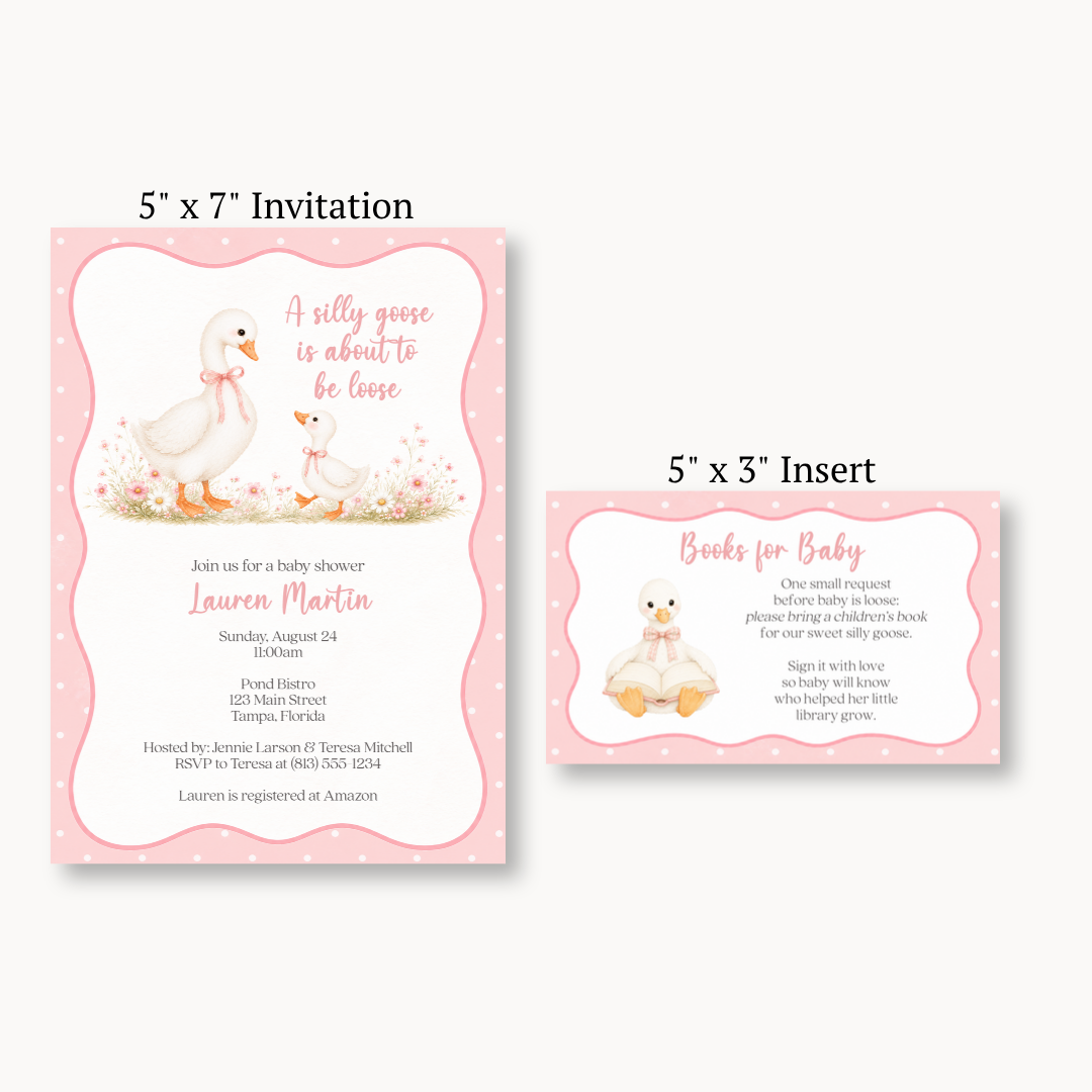 Silly Goose Bring a Book Card -Girl