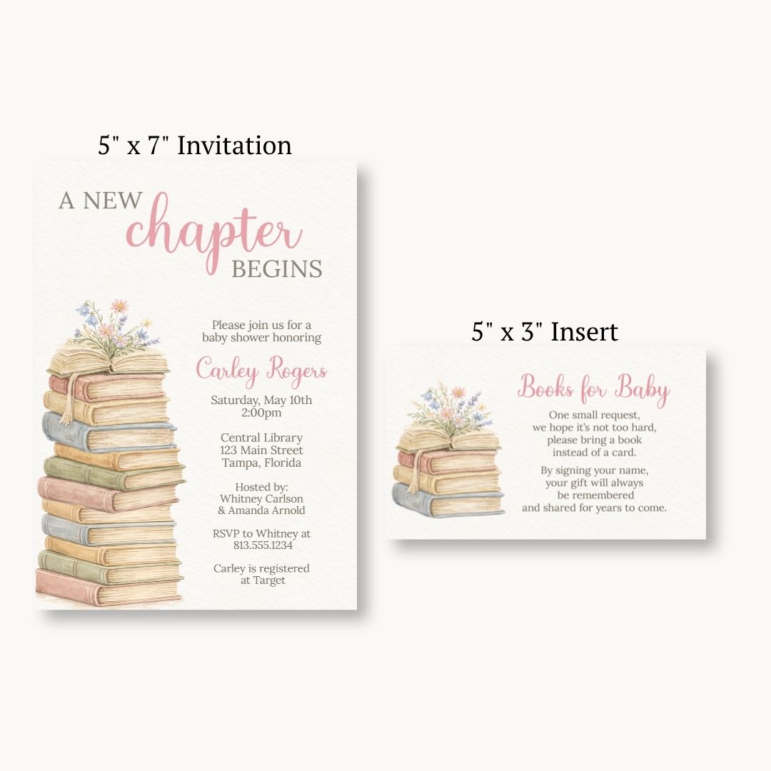 A New Chapter Girl Bring a Book Card