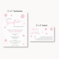 Little Snowflake Pink Bring a Book Card
