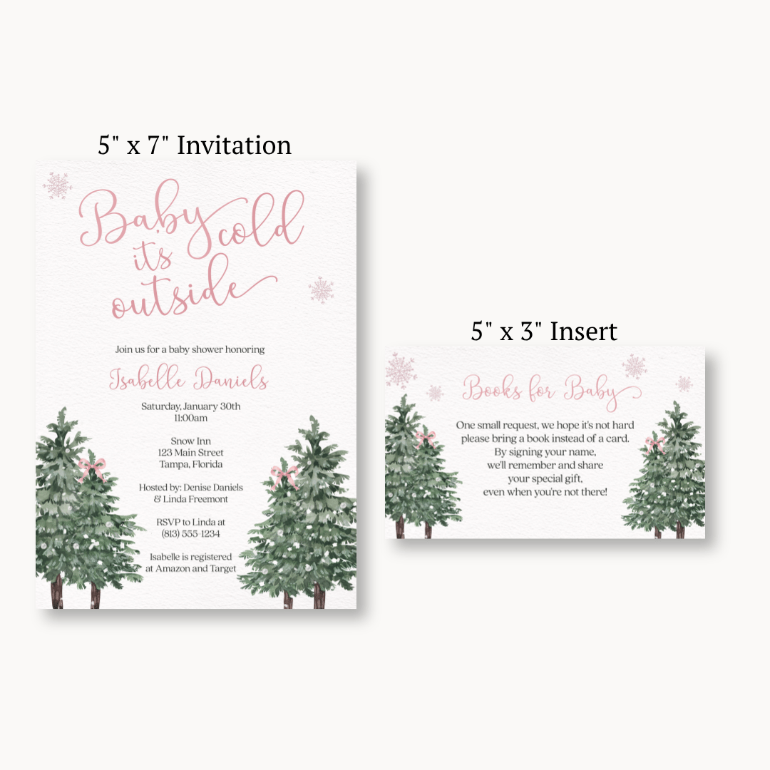 Baby It's Cold Outside Girl Book Insert
