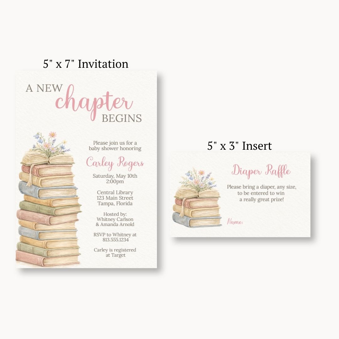 A New Chapter Girl Diaper Raffle Ticket