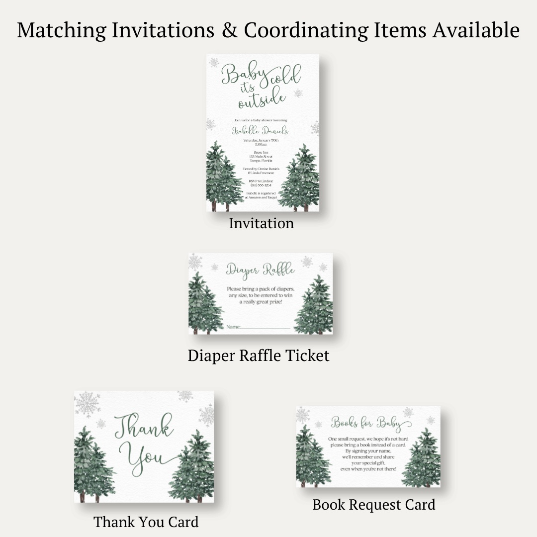 Baby It's Cold Outside Diaper Raffle Ticket