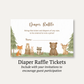 Woodland Animals Diaper Raffle Ticket