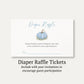 Painted Pumpkin Blue Diaper Raffle Ticket