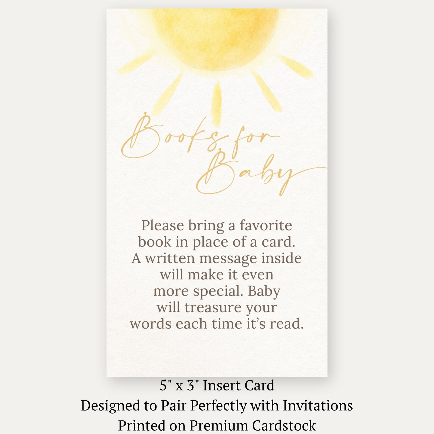 A Little Ray of Sunshine Bring a Book Card