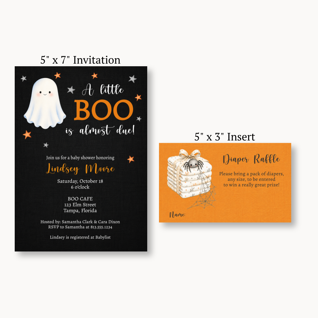 Little Boo Diaper Raffle Ticket (Black Collection)