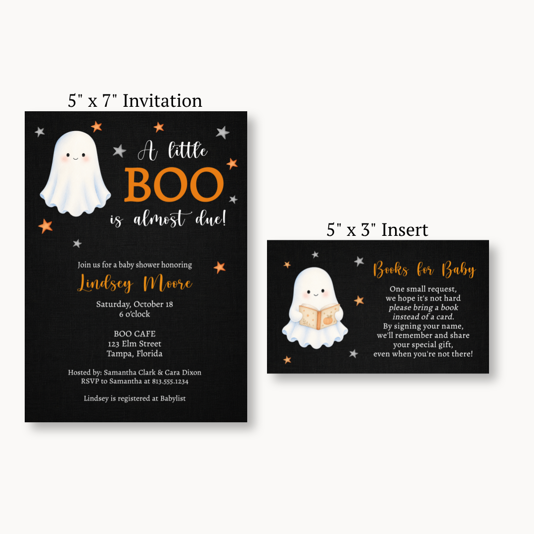 Little Boo Bring a Book Card (Black Collection)