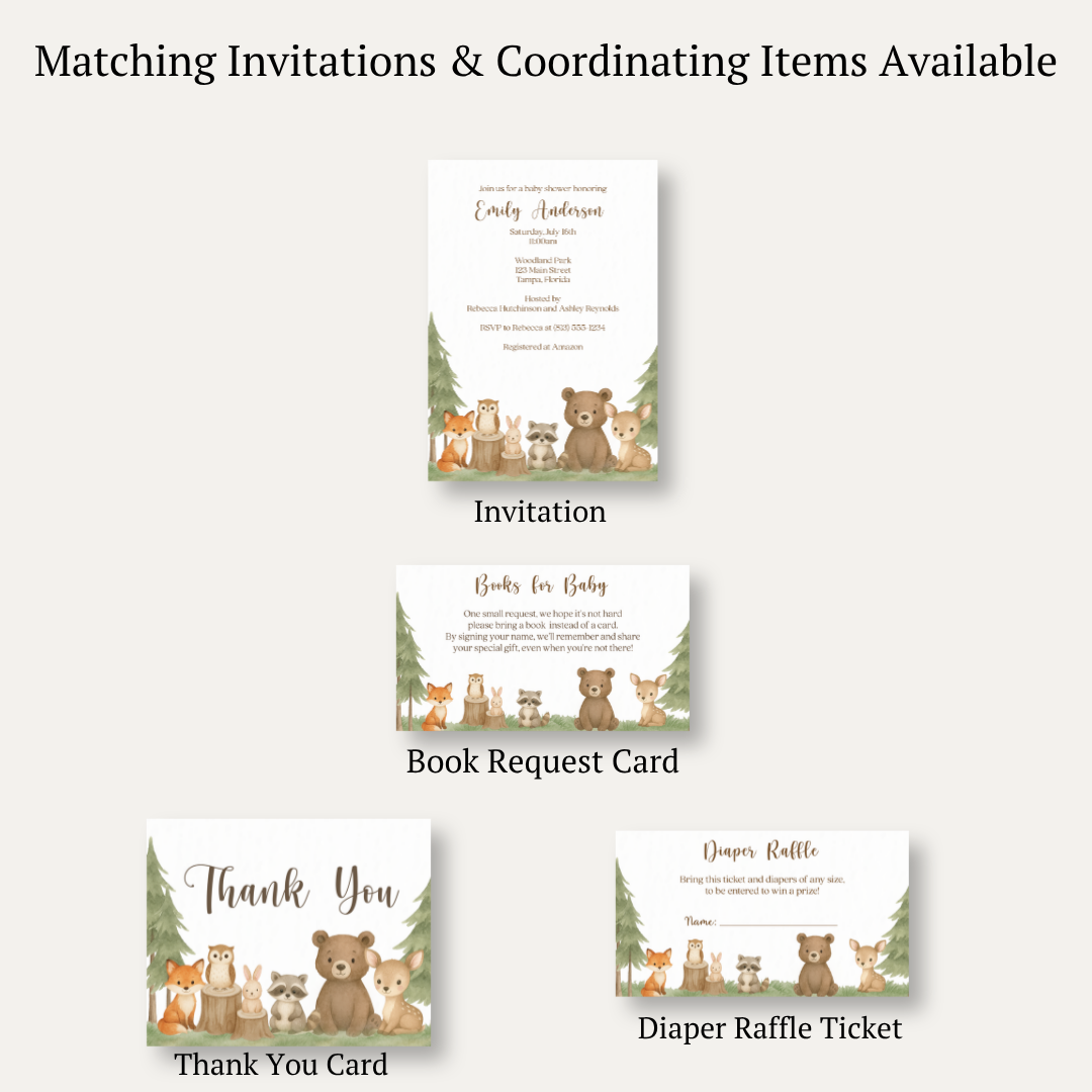 Woodland Animals Bring a Book Card