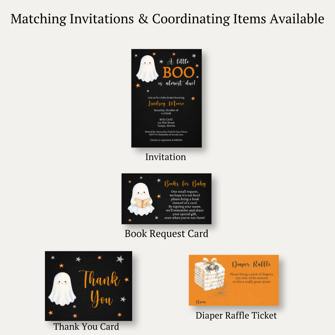 Little Boo Bring a Book Card (Black Collection)