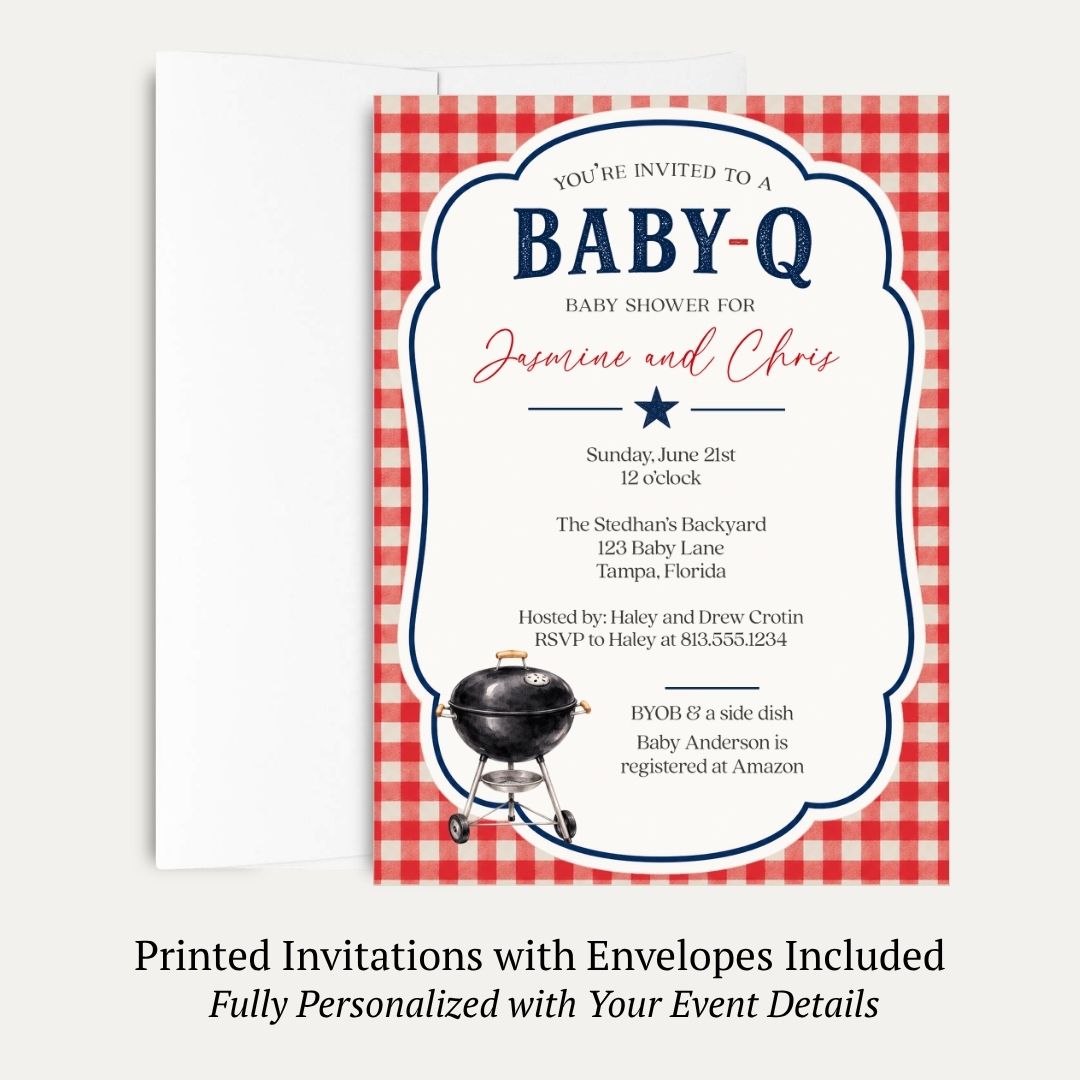 Baby-Q Baby Shower Invitation