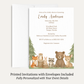 Woodland Animals Baby Shower Invitation