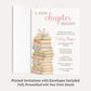 A New Chapter Girl Is About To Begin Baby Shower Invitation
