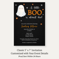 A Little Boo Is Almost Due Baby Shower Invitation (Black Collection)