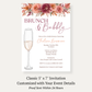 Autumn Brunch and Bubbly Bridal Shower Invitation