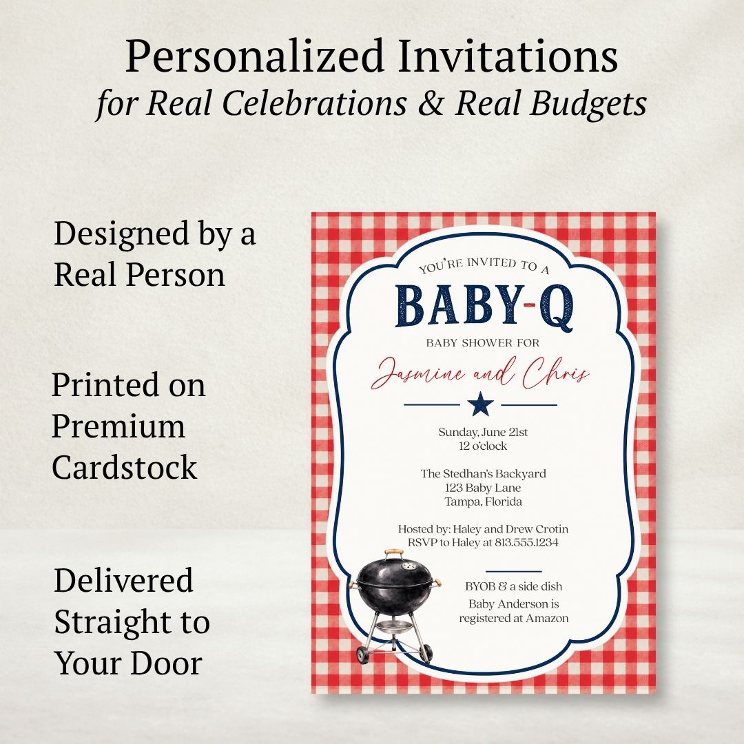 Baby-Q Baby Shower Invitation
