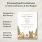 Woodland Animals Baby Shower Invitation