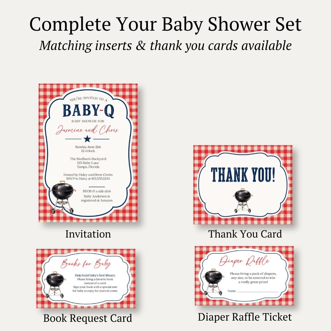 Baby-Q Baby Shower Invitation