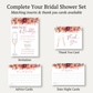 Autumn Brunch and Bubbly Bridal Shower Invitation